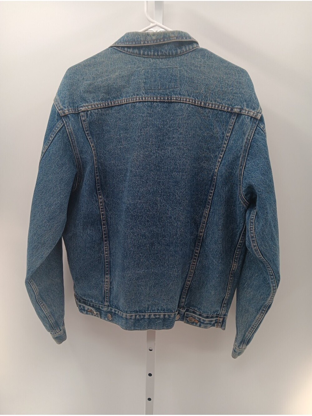 Smythe Denim Jacket Mens Medium Blue Heavy Trucker Jean Coat Cowboy Outdoor - Picture 4 of 10